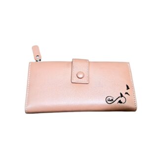 Alternative view of Portofel Personalizat 'Where life', dama, piele naturala, crem