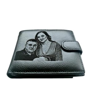 Portofel Personalizat cu poza 16, barbati, piele naturala , negru