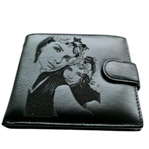 Portofel Personalizat cu poza 17, barbati, piele naturala , negru