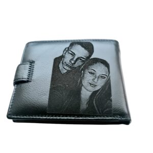 Portofel Personalizat cu poza 18, barbati, piele naturala , negru