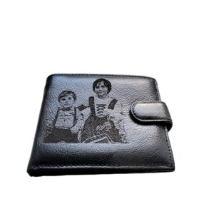 Portofel Personalizat cu poza 20, barbati, piele naturala , negru