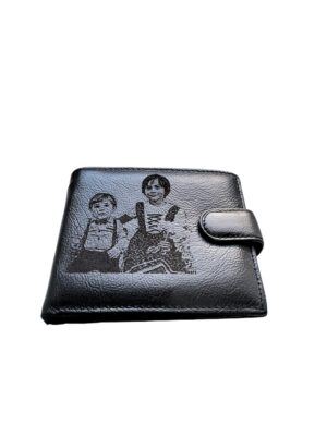Portofel Personalizat cu poza 20, barbati, piele naturala , negru
