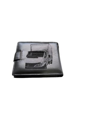 Portofel Personalizat cu poza auto, barbati, piele naturala , negru