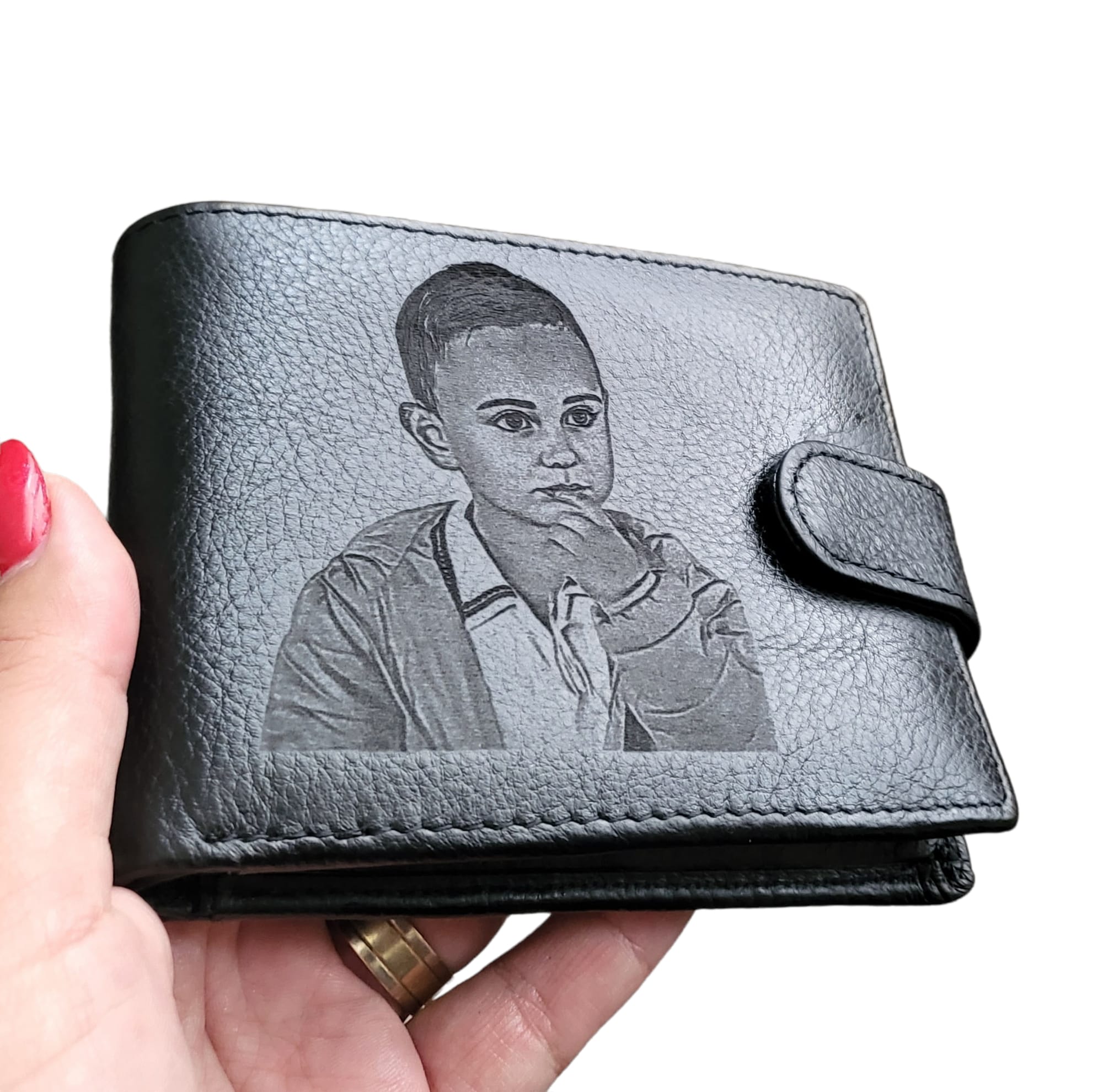 Portofele barbatesti Personalizate din Piele, Gravate Laser