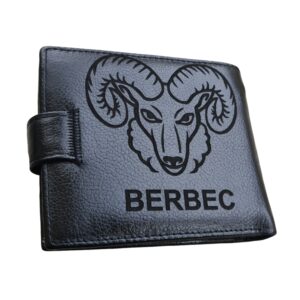 Portofel negru cu capsa zodia berbec