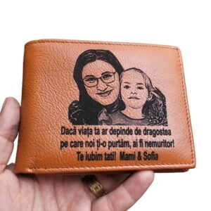 portofel maro coniac fara capsa piele naturala Daca viata