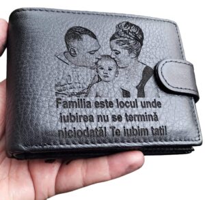 Portofel nergu piele naturala Familia este locul