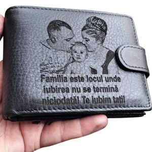 Portofel nergu piele naturala Familia este locul