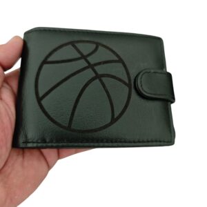 portofel negru cu capsa minge baschet