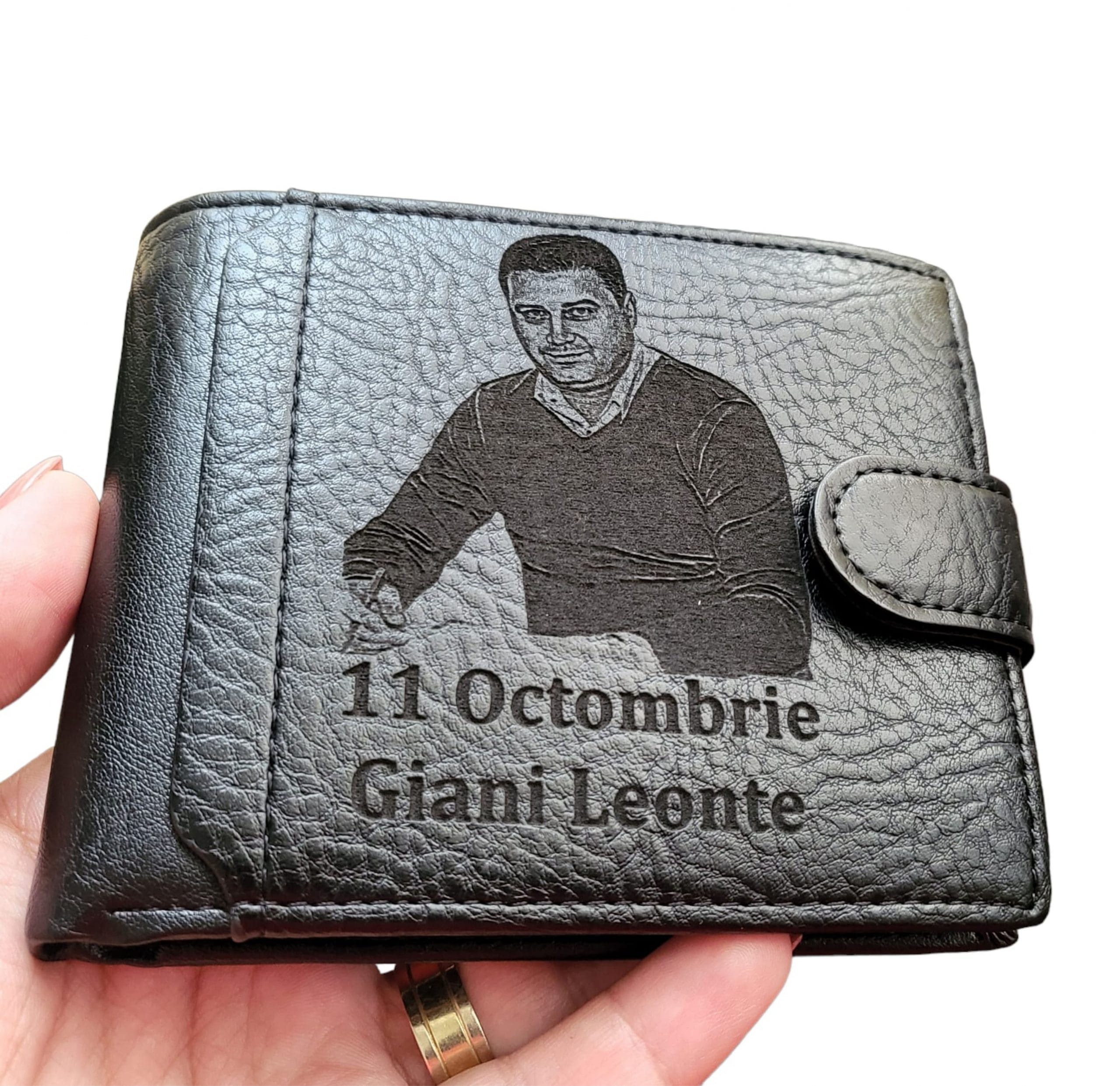 Portofel personalizat piele data nasteri si nume