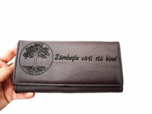 cadou femeie portofel dama  piele naturala mov  Zambeste