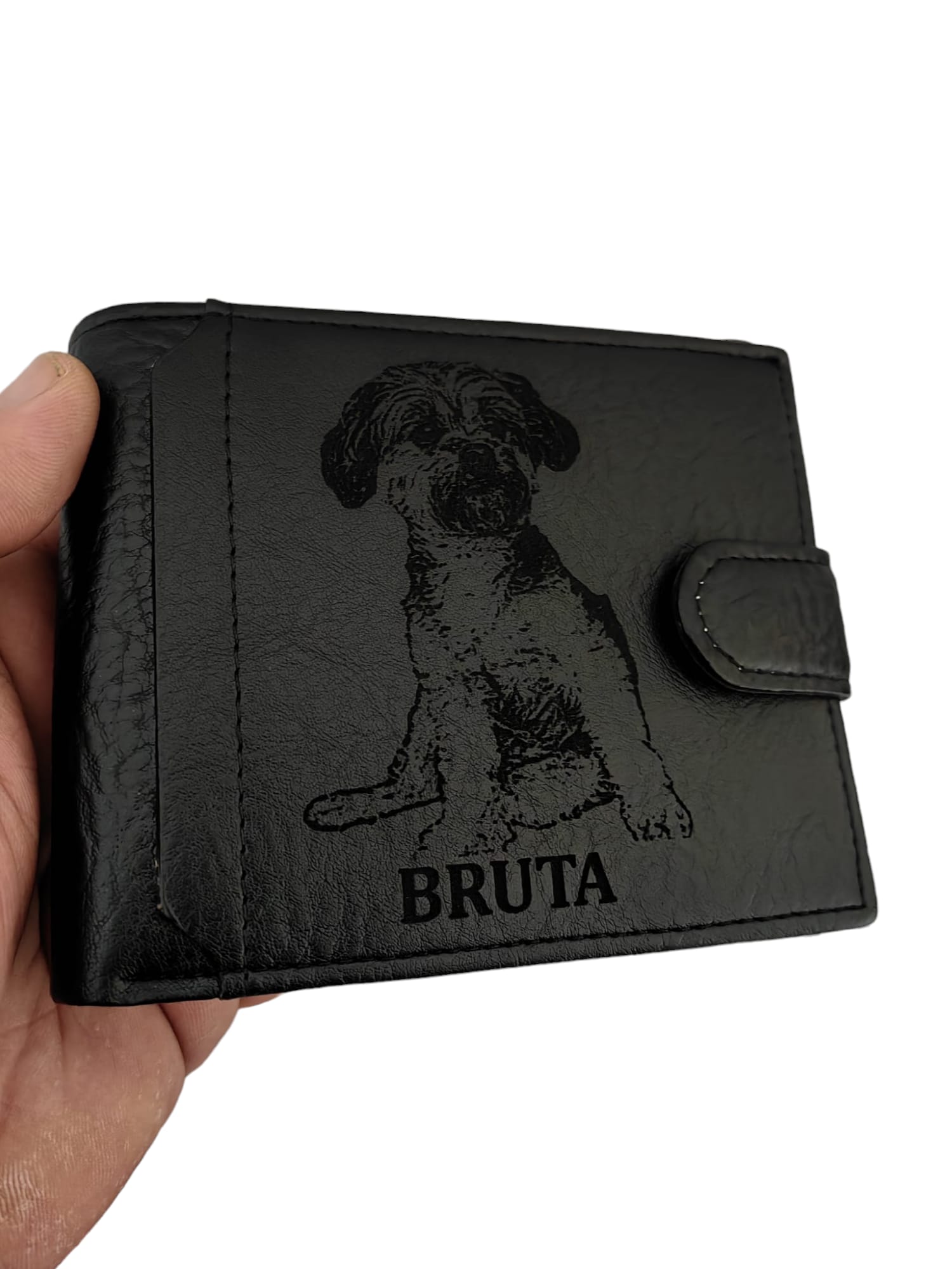 portofel negru cu capsa bruta