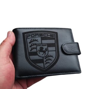 portofel piele naturala negru cu capsa logo auto2