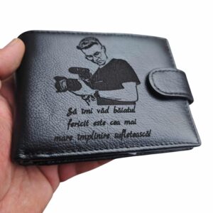 portofel negru cu capsa Sa imi vad baiatul