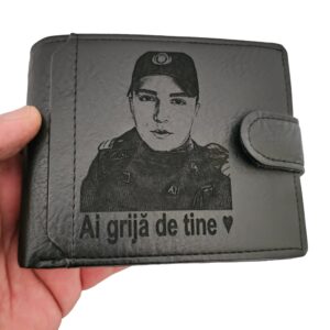 portofel negru cu capsa Ai Grija De Tine