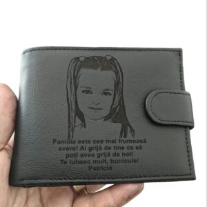 portofel nergu cu capsa Te iubesc bunicule