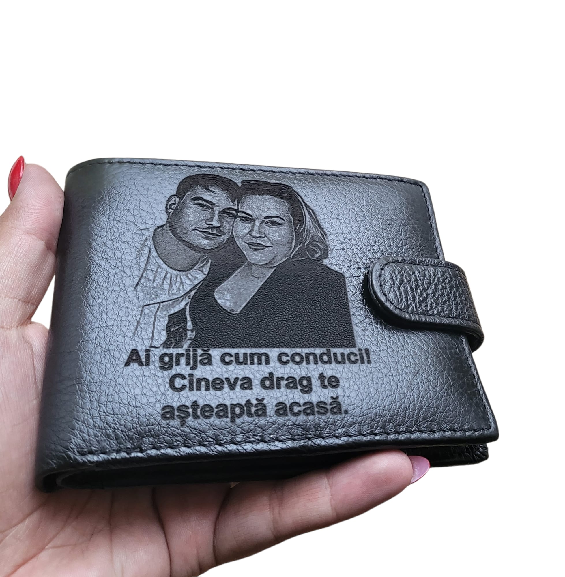 Portofel gravat laser