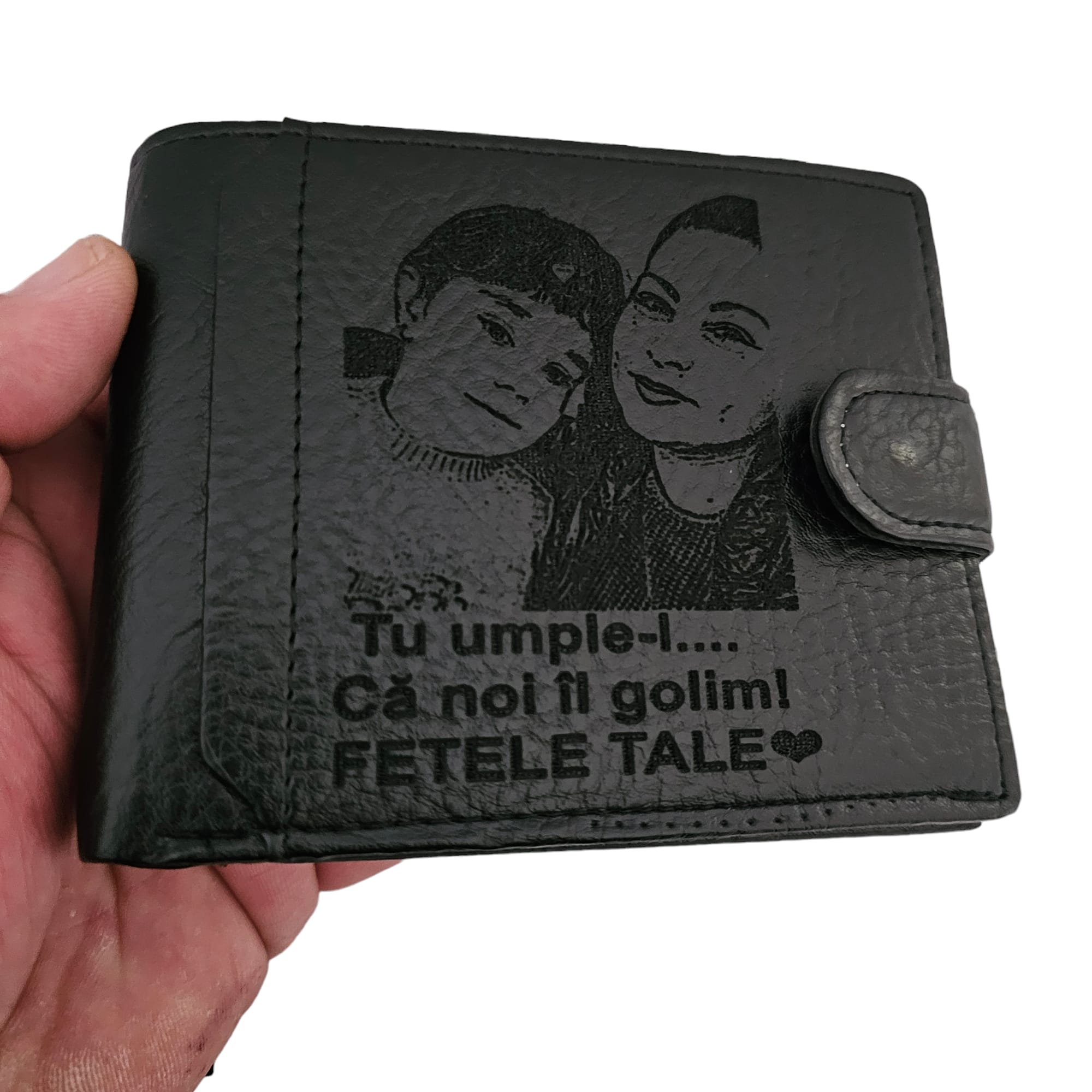 Portofel negru cu capsa Il Golim.