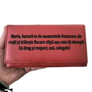 Portofel rosu dama Bucura-te