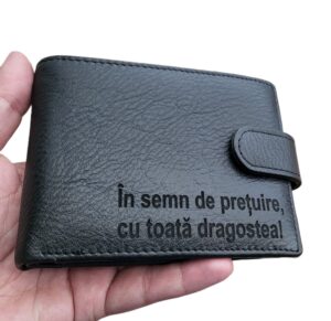Portofel personalizat piele naturala Cu toata dragostea
