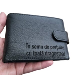 Portofel personalizat piele naturala Cu toata dragostea