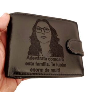 portofel piele naturala negru cu capsa enorm de mult