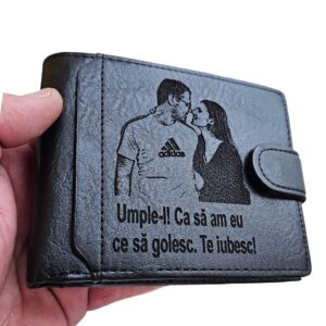 Portofel negru cu capsa Sa am ce sa cheltuiesc.