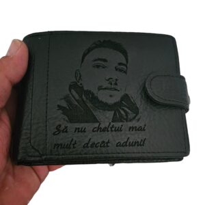 portofel negru cu capsa Sa Nu Cheltui